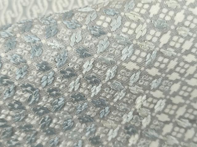 平和屋着物●訪問着 紬地 刺繍 切嵌吉祥文 正絹 逸品 AABE0082cs