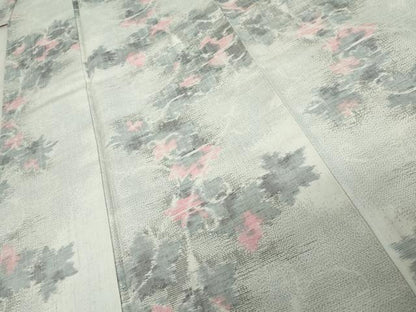 平和屋着物●上質な紬　花唐草文　正絹　逸品　未使用　AABE0090cs