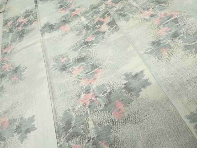 平和屋着物●上質な紬　花唐草文　正絹　逸品　未使用　AABE0090cs