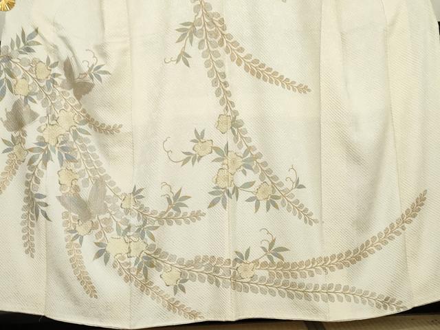 平和屋着物●訪問着　辻が花　総絞り　花蝶文　金彩　正絹　逸品　AABE0101cs