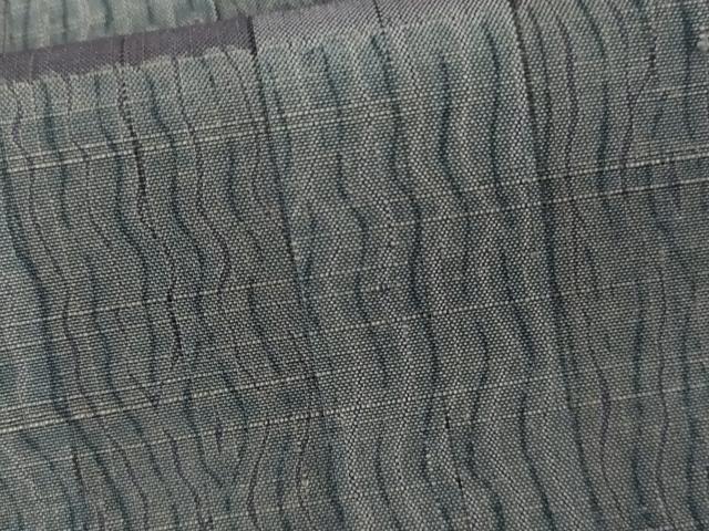 平和屋着物●上質な紬　変わり市松　三越扱い　正絹　逸品　AABE0117cs