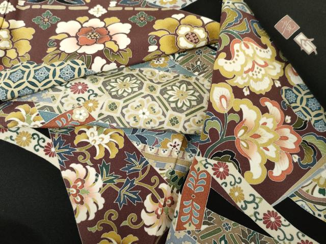 平和屋着物●十日町友禅作家　村松竜介　黒留袖　正倉院更紗花唐草文　正絹　逸品　未使用　AABE0122cs 平和屋着物○十日町友禅作家 村松竜介 黒留袖 正倉院更紗花