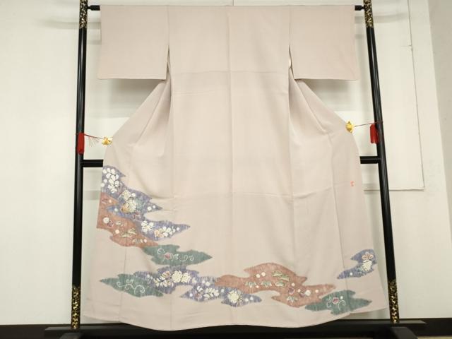 平和屋着物●十日町　名門　滝泰謹製　色留袖　辻が花　絞り　正絹　逸品　AABE0129cs