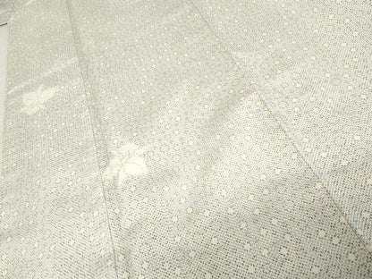 平和屋着物●上質な紬　舞花文　正絹　逸品　AABE0133cs