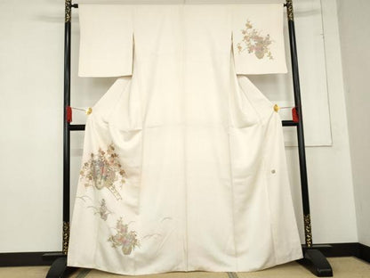 平和屋着物●訪問着　作家物　花車文　暈し染め　金彩　正絹　逸品　AABE0137cs