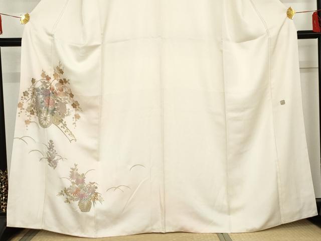平和屋着物●訪問着　作家物　花車文　暈し染め　金彩　正絹　逸品　AABE0137cs