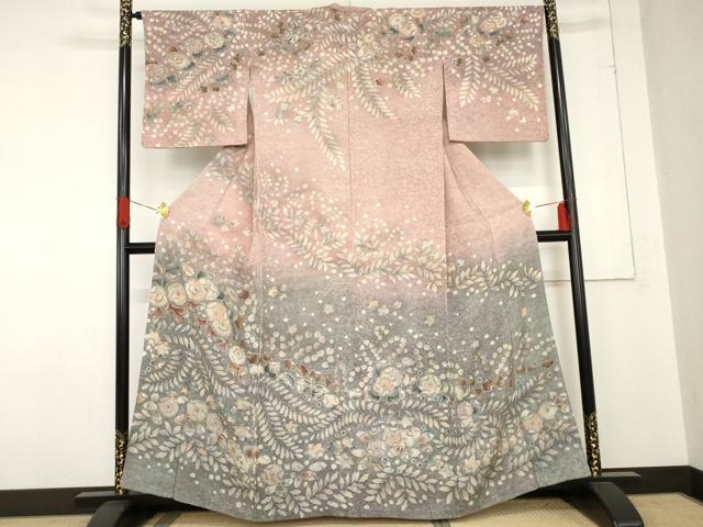 平和屋着物●訪問着　作家物　辻が花　暈し染め　正絹　逸品　AABE0165cs
