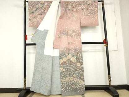 平和屋着物●訪問着　作家物　辻が花　暈し染め　正絹　逸品　AABE0165cs