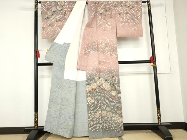 平和屋着物●訪問着　作家物　辻が花　暈し染め　正絹　逸品　AABE0165cs