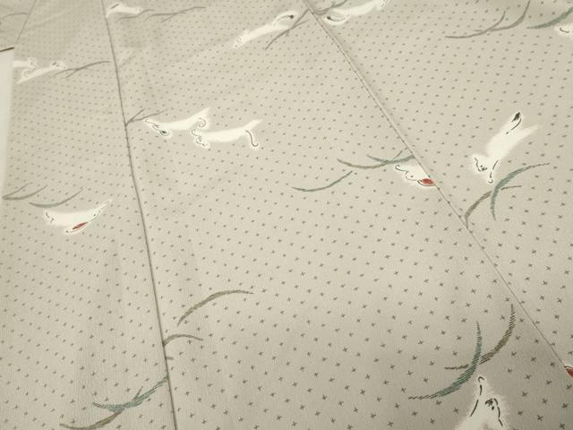 平和屋着物●撫松庵　小紋　跳び兎　猫　鼠　洗える着物　AABE0180cs