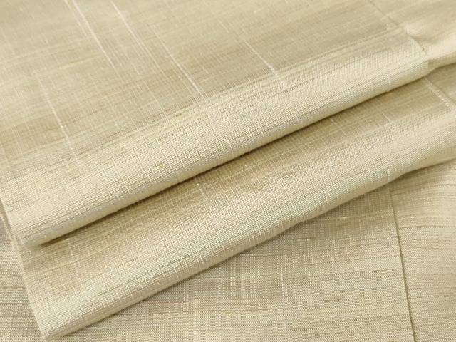 平和屋着物○紅花紬 米沢 横段文 正絹 逸品 AABE0190cs