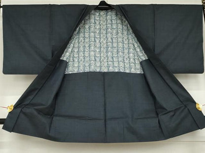 平和屋着物●男性　本場大島紬　アンサンブル　100亀甲　総詰め　正絹　逸品　AABE0192cs