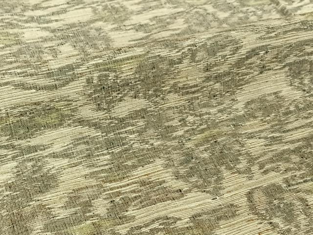 平和屋着物▽上質な紬 単衣 風景文 正絹 逸品 AABE0201jh