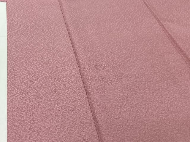 平和屋着物▽上質な色無地　単衣　桃花色　正絹　逸品　AABE0203jh