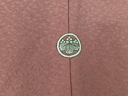 平和屋着物▽上質な色無地　単衣　桃花色　正絹　逸品　AABE0203jh