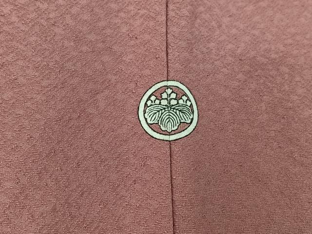 平和屋着物▽上質な色無地　単衣　桃花色　正絹　逸品　AABE0203jh