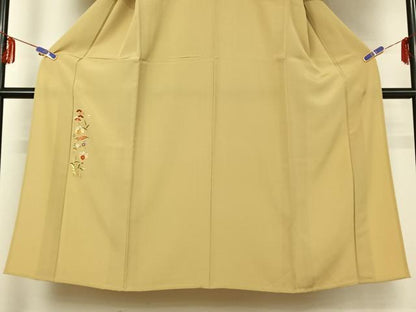 平和屋着物▽訪問着 単衣 総刺繍 駒刺繍 松竹梅文 金銀糸 正絹 逸品 AABE0210jh