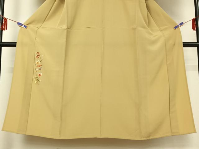 平和屋着物▽訪問着 単衣 総刺繍 駒刺繍 松竹梅文 金銀糸 正絹 逸品 AABE0210jh