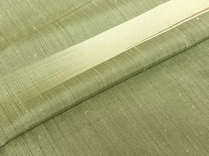 平和屋着物▽上質な紬 単衣 横段文 正絹 逸品 AABE0212jh