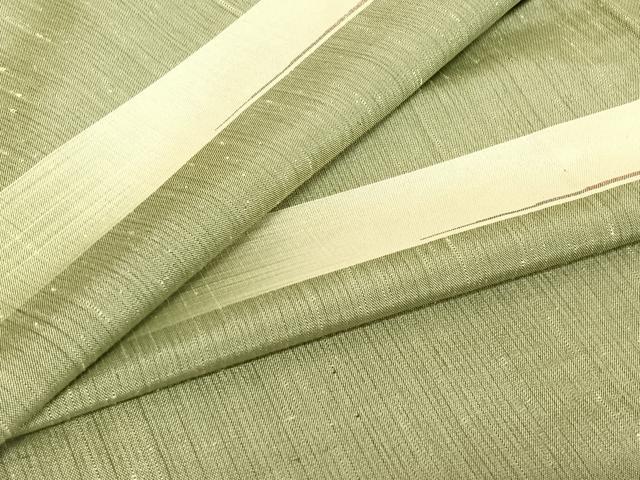 平和屋着物▽上質な紬 単衣 横段文 正絹 逸品 AABE0212jh