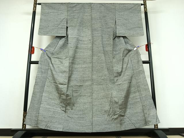 平和屋着物▽上質な紬 単衣 霞文 正絹 逸品 AABE0215jh
