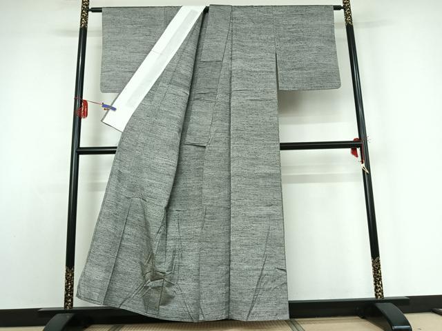 平和屋着物▽上質な紬 単衣 霞文 正絹 逸品 AABE0215jh