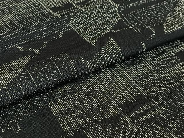 平和屋着物▽上質な紬 単衣 籬文 正絹 逸品 AABE0216jh