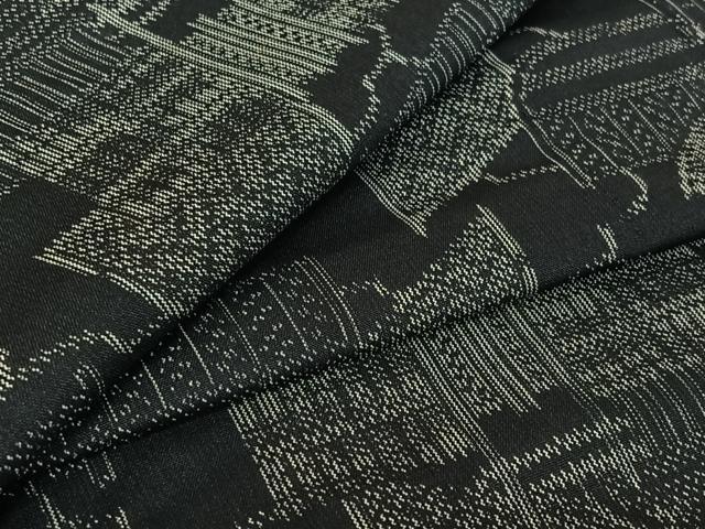 平和屋着物▽上質な紬 単衣 籬文 正絹 逸品 AABE0216jh
