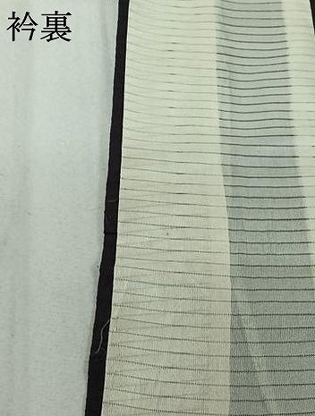 平和屋着物▽結城紬　単衣　80亀甲　笹の葉亀甲文　正絹　逸品　AABE0219jh