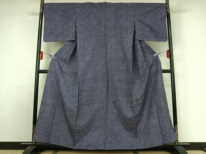 平和屋着物▽上質な紬 単衣 霞文 正絹 逸品 AABE0222jh