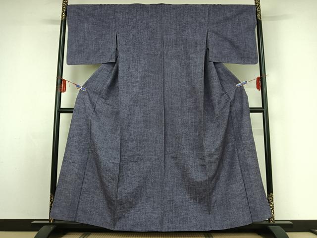 平和屋着物▽上質な紬 単衣 霞文 正絹 逸品 AABE0222jh