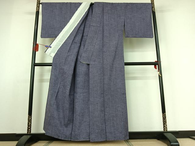 平和屋着物▽上質な紬 単衣 霞文 正絹 逸品 AABE0222jh