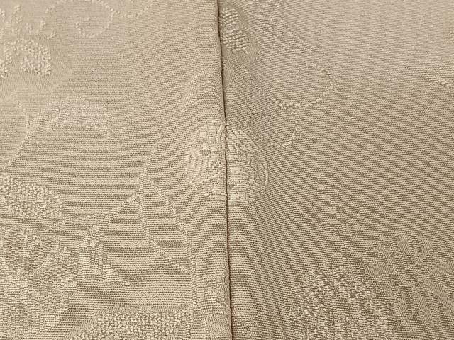 平和屋着物▽上質な色無地 単衣 花唐草地紋 灰桜色 正絹 逸品 AABE0224jh