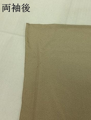 平和屋着物▽上質な色無地 単衣 利休白茶色 正絹 逸品 AABE0225jh