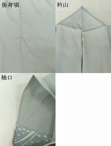 平和屋着物▽訪問着 単衣 作家物 流水文 正絹 逸品 AABE0226jh