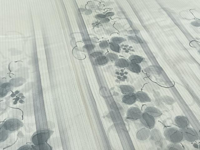 平和屋着物▽訪問着 単衣 作家物 手描き 葡萄 正絹 逸品 AABE0227jh