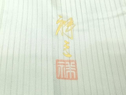 平和屋着物▽訪問着 単衣 作家物 手描き 葡萄 正絹 逸品 AABE0227jh