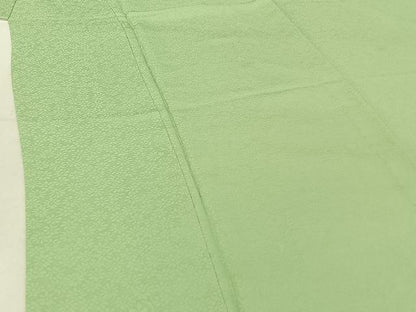 平和屋着物▽上質な色無地 単衣 花尽くし地紋 夏虫色 正絹 逸品 AABE0228jh