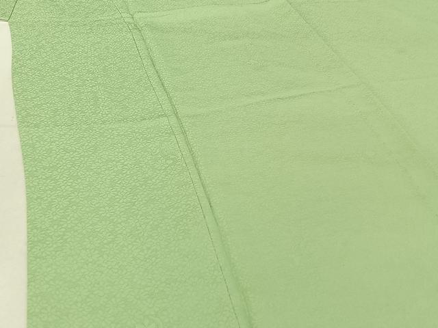 平和屋着物▽上質な色無地 単衣 花尽くし地紋 夏虫色 正絹 逸品 AABE0228jh