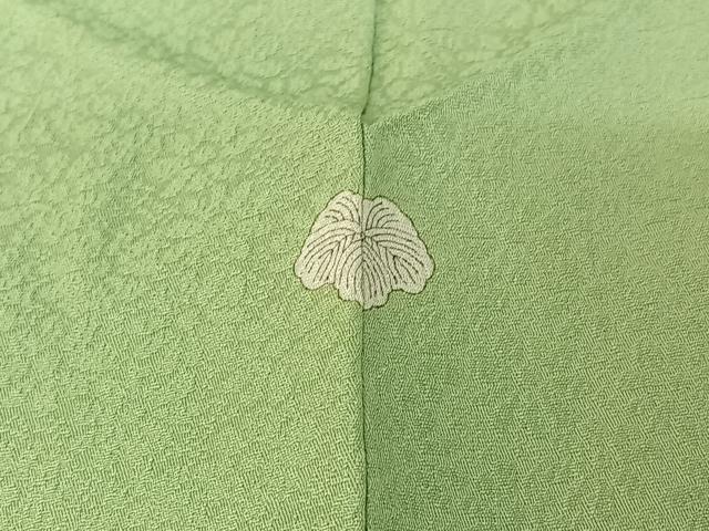 平和屋着物▽上質な色無地 単衣 花尽くし地紋 夏虫色 正絹 逸品 AABE0228jh