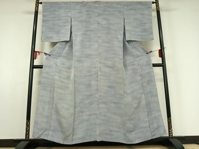 平和屋着物▽上質な小紋 単衣 作家物 霞文 暈し染め 正絹 逸品 AABE0232jh