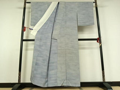 平和屋着物▽上質な小紋 単衣 作家物 霞文 暈し染め 正絹 逸品 AABE0232jh