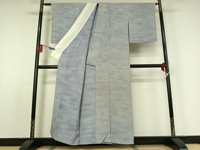 平和屋着物▽上質な小紋 単衣 作家物 霞文 暈し染め 正絹 逸品 AABE0232jh