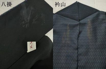 平和屋着物●本場染大島紬 訪問着 枝葉間道 まるやま扱い 正絹 逸品 AABE0267ck