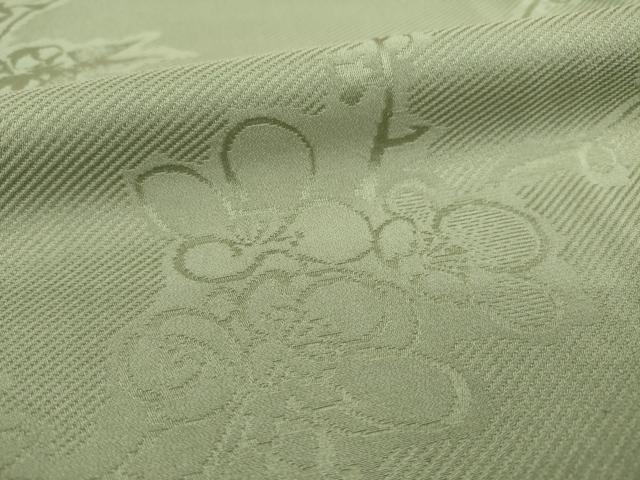 平和屋着物●上質な色無地　花蔦草地紋　岩井茶色　正絹　逸品　AABE0274ck