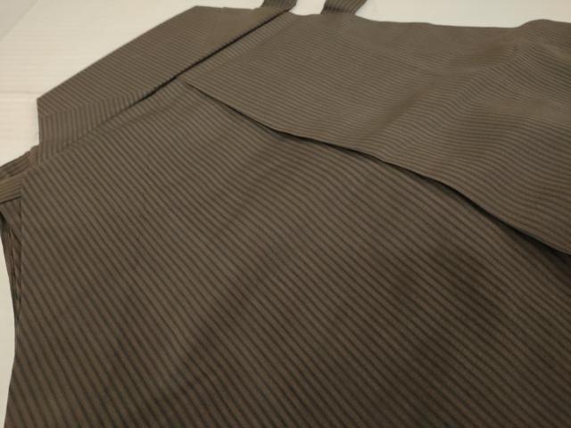 平和屋着物●男性　馬乗り袴　縞　正絹　逸品　AABE0284ck