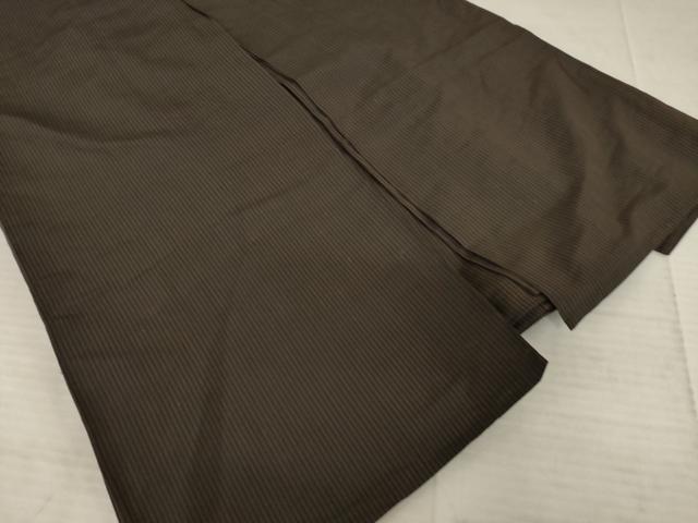 平和屋着物●男性　馬乗り袴　縞　正絹　逸品　AABE0284ck