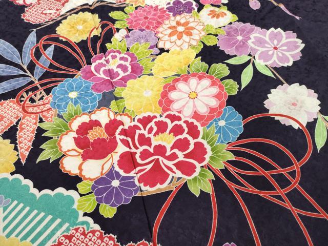 平和屋着物●豪華振袖　吉祥花束文　正絹　逸品　未使用　AABE0286ck