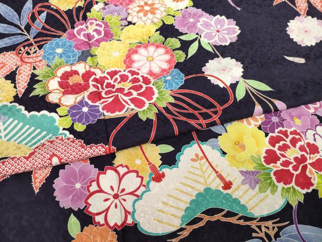 平和屋着物●豪華振袖　吉祥花束文　正絹　逸品　未使用　AABE0286ck