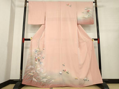 平和屋着物●訪問着 友禅 作家物 飾花文 暈し染め 正絹 逸品 AABE0294ck